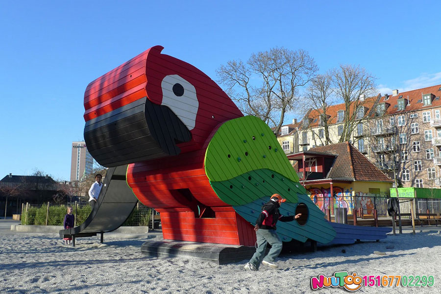 Children's playground equipment + parrot slide + foreign play case (2)