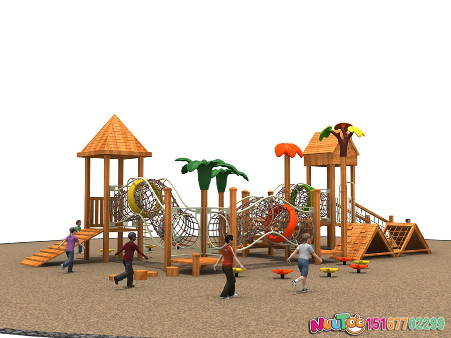 Solid wood combination slide + log combination slide + combination slide + children combination slide + cell combination slide - (14)